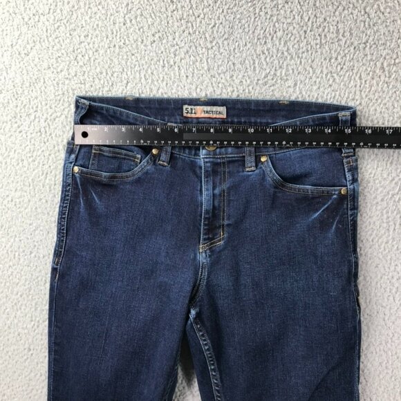 5.11 TACTICAL Womens Size 8 Short BRITTA Slim Leg Dark Wash Stretch Denim Jeans - Picture 9 of 15